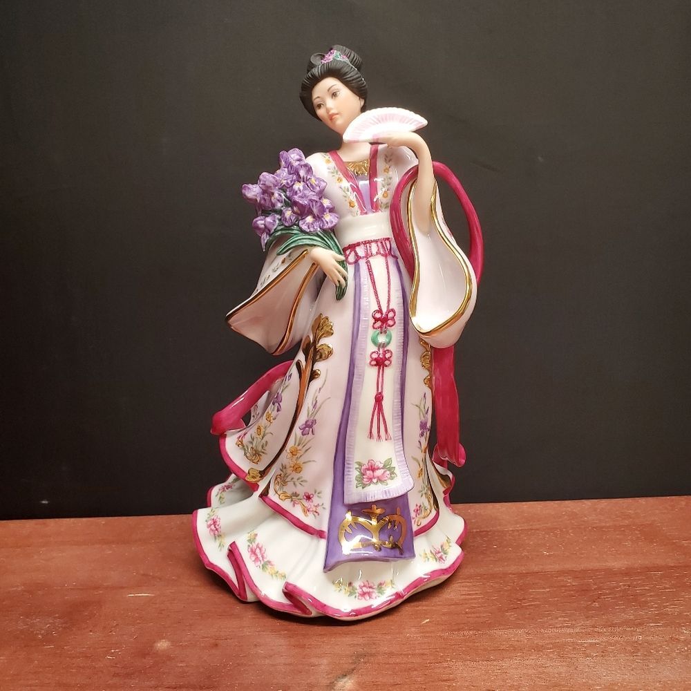 The Iris Princess by Lena Liu Porcelain Figurine The Danbury Mint